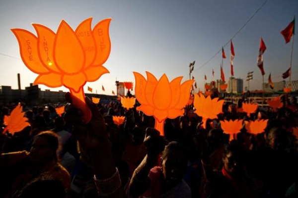 BJP sweeping Lok Sabha elections, Congress mauled