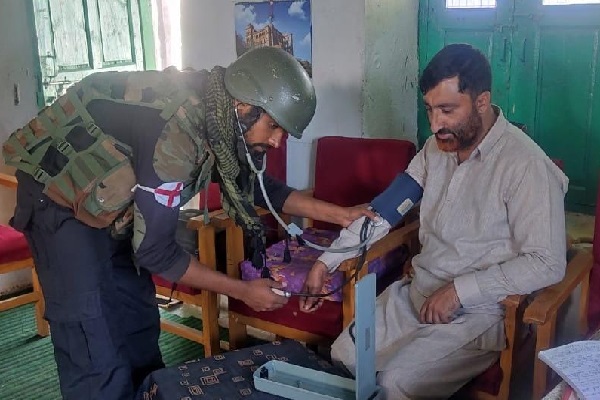 INDIAN ARMY UNDERTAKE KHAIRIYAT PATROL IN MUHRI ON WORLD FIRST AID DAY