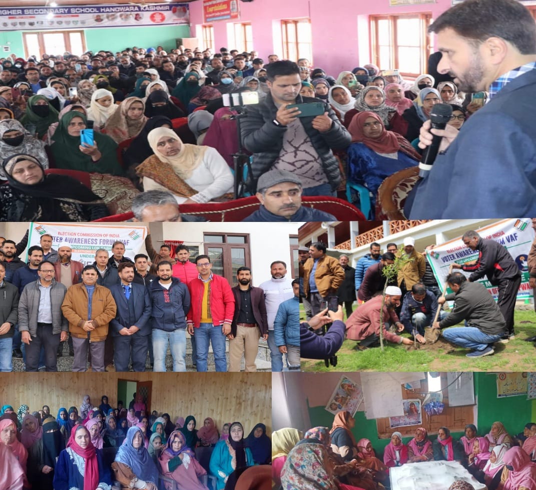 Voting Awareness programs under SVEEP held at different places at Kupwara