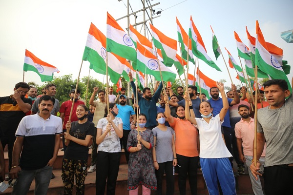 BJYM holds ‘Tiranga rally’ in Jammu to mark two years of abrogation of Article 370
