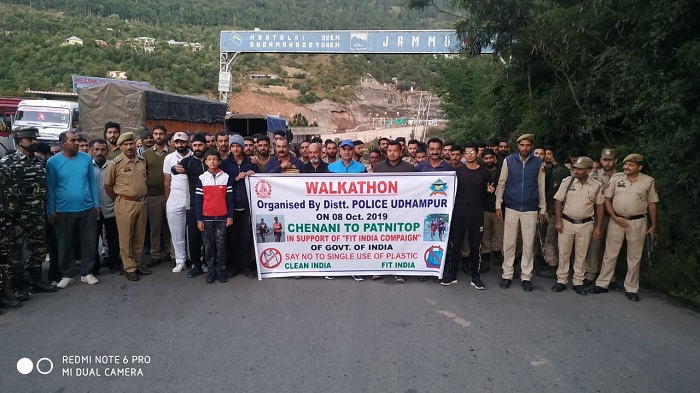 Udhampur Police organised a Walkathan from Chenani to Patnitop 