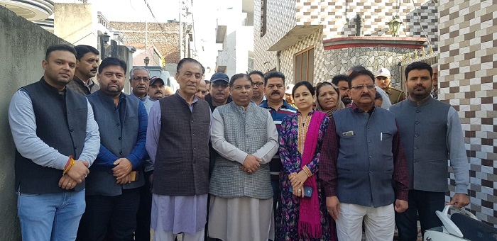 Former Minister Sat Sharma starts developmental works in Pamposh Colony, Janipur
