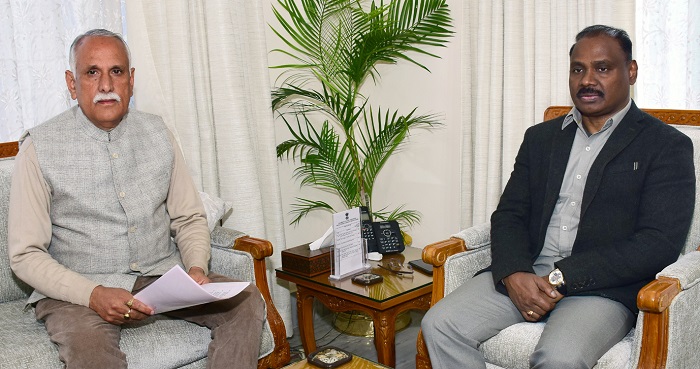 MP Shamsher Singh Manhas, Sarpanches call on Lt Governor