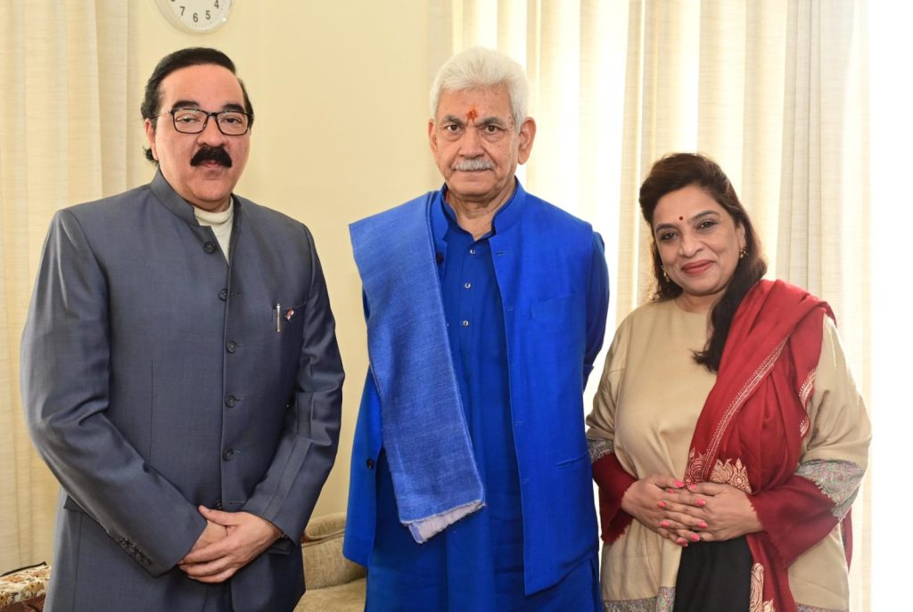 Former Minister Ajatshatru Singh Calls On LG Manoj Sinha