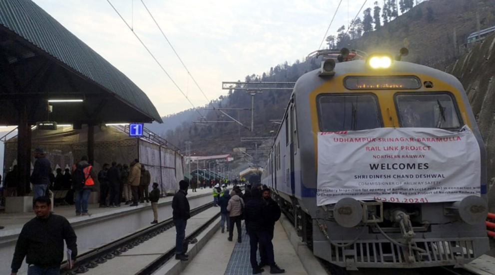 First Successful Trial Run of Train on Katra-Banihal Section