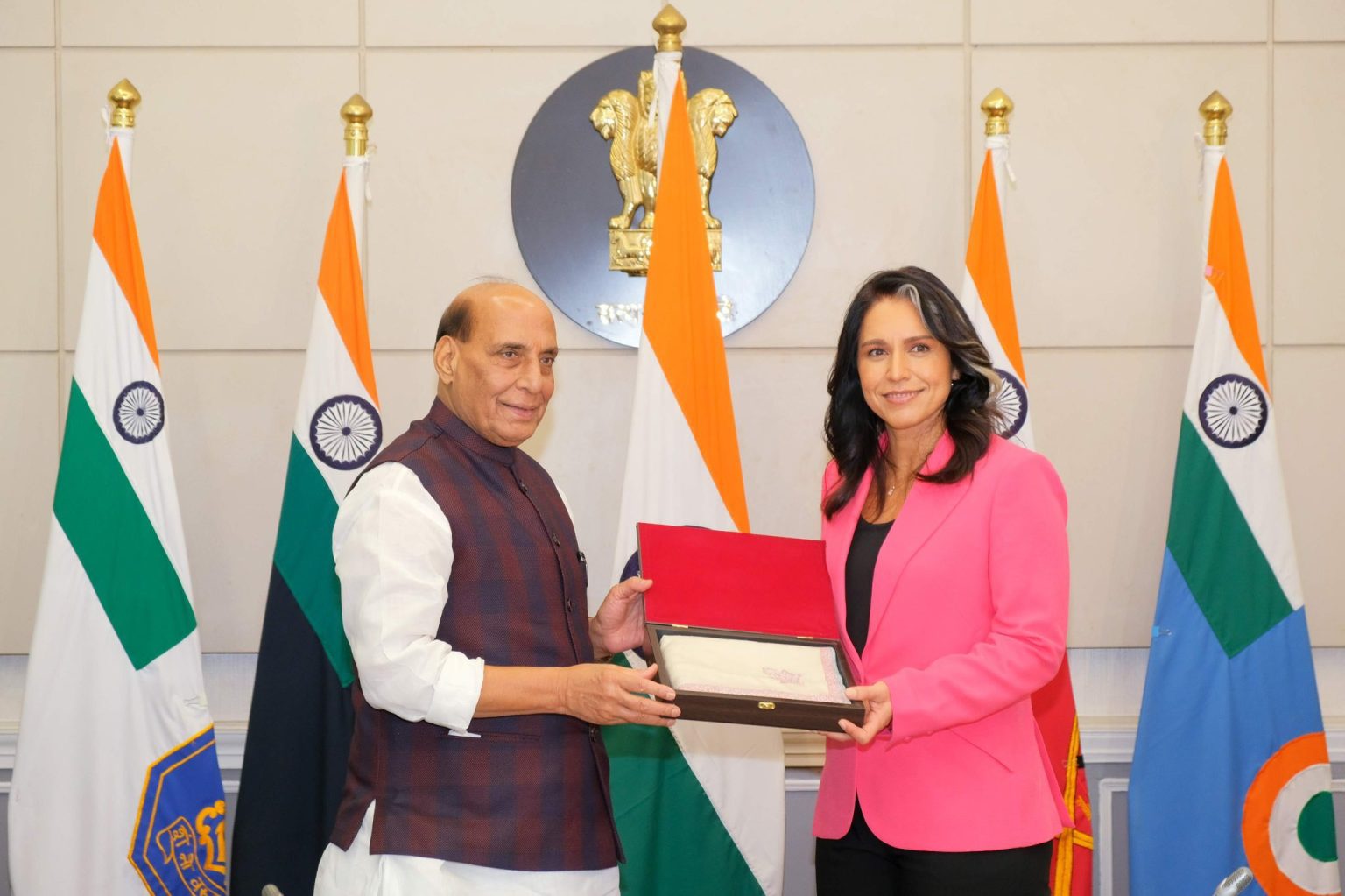 Tulsi Gabbard, Rajnath Singh Hold Talks; Focus On Expanding Defence Ties