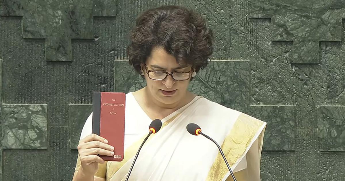 Congress leader Priyanka Gandhi Vadra takes oath as Lok Sabha MP