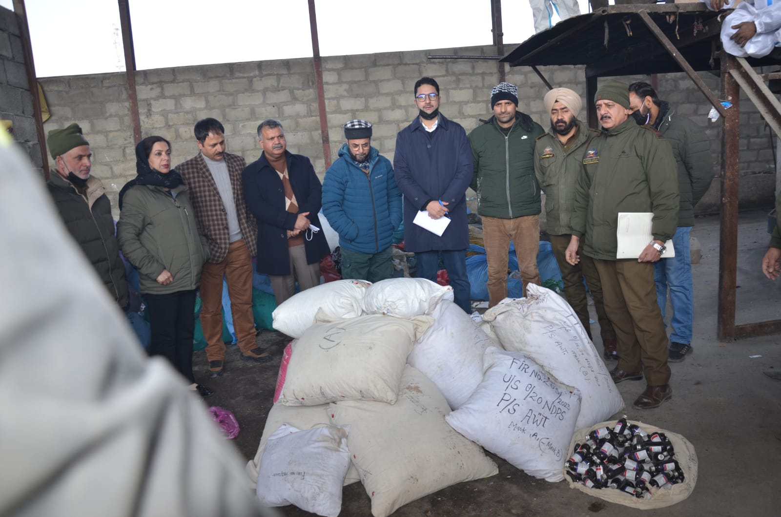 Awantipora  Police destroys Narcotic Drugs & Psychotropic Substances.