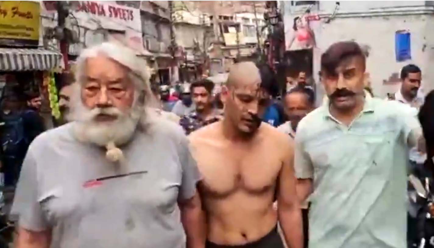 Suspected Thief Caught Snatching Earrings Of Lady, Head Shaved, Face Blackened By Locals In Jammu