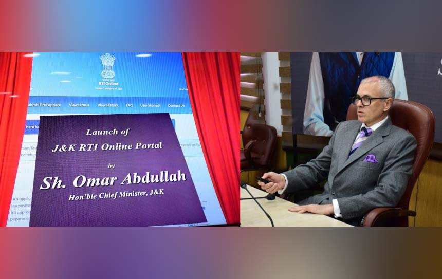 CM Omar Abdullah Launches J&K RTI Online Portal To Simplify Citizen Access To Information