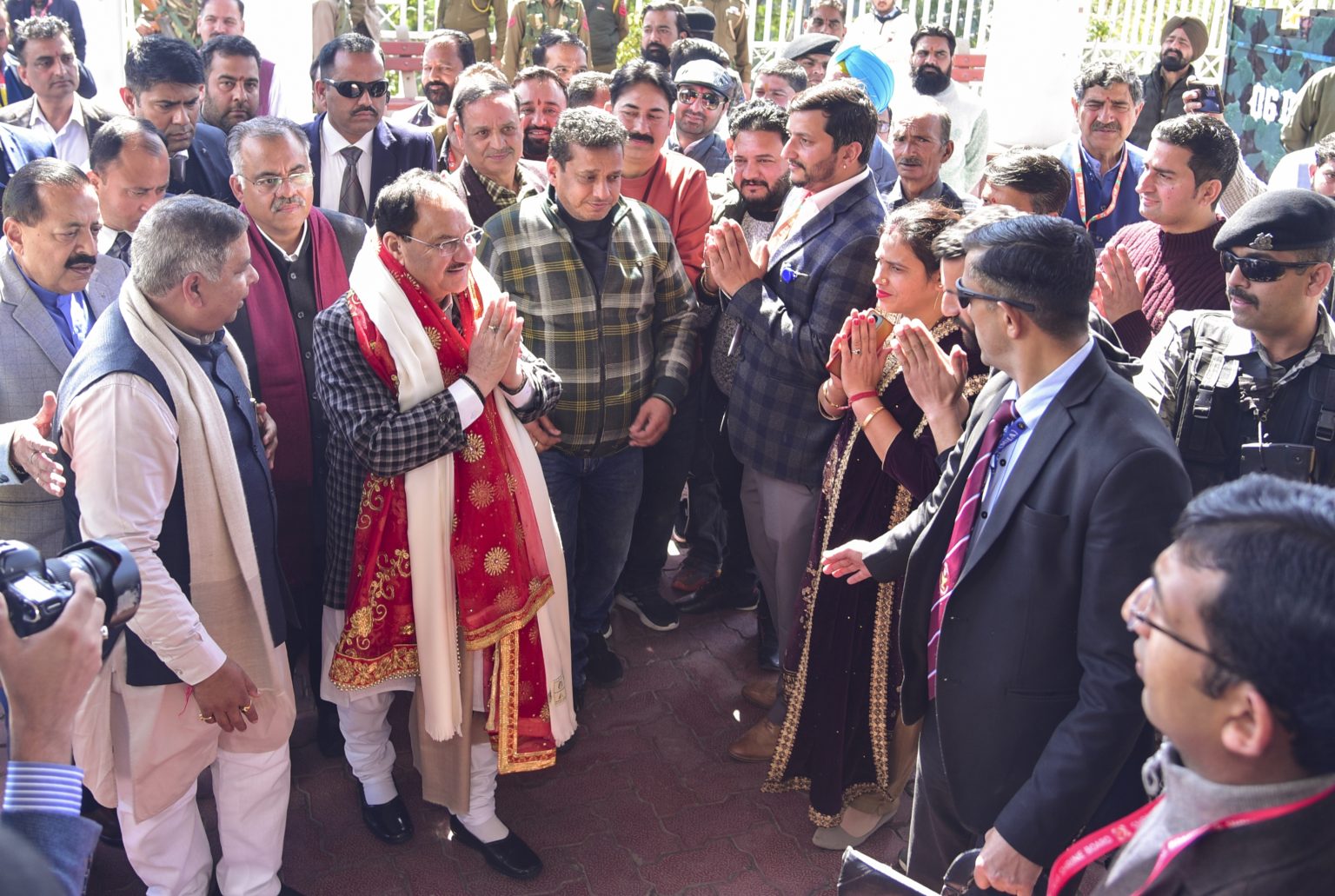 BJP President Nadda Pays Obeisance At Mata Vaishno Devi Shrine