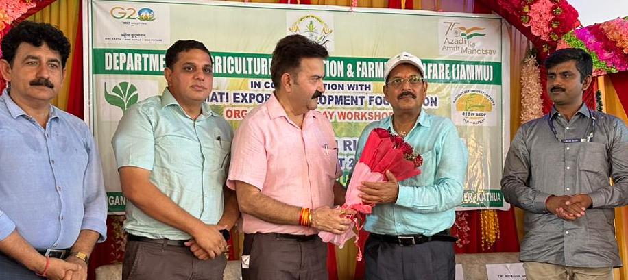 One Day Workshop on “Production of Basmati Rice for Export” organised at Sherpur, Hiranagar  