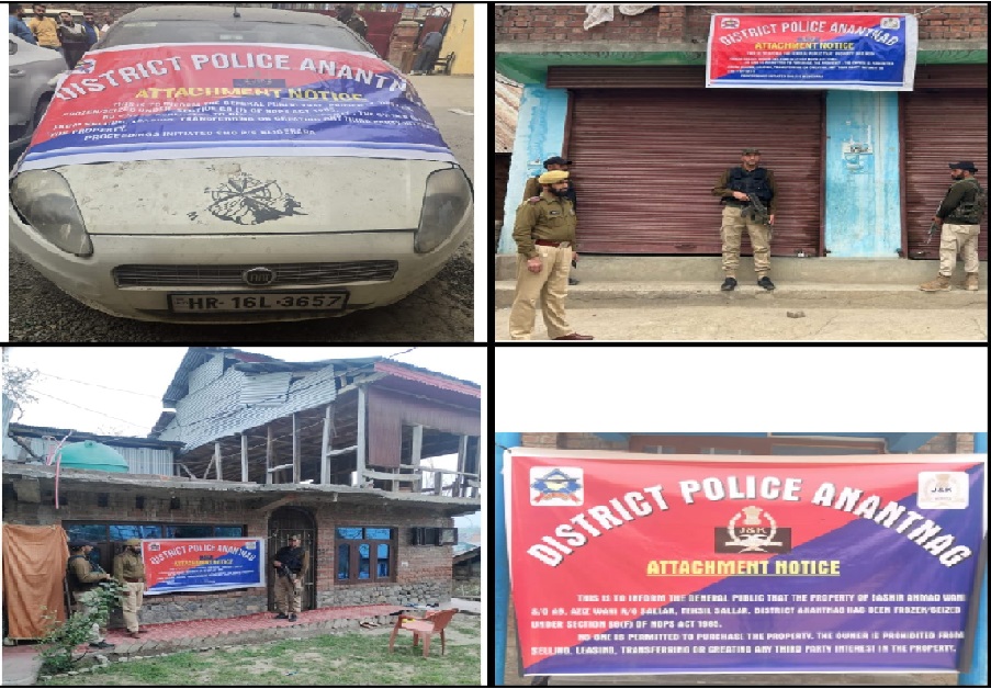 Anantnag Police Attaches Properties Worth 1.2 Crore in Firm Action Against Drug Peddling 
