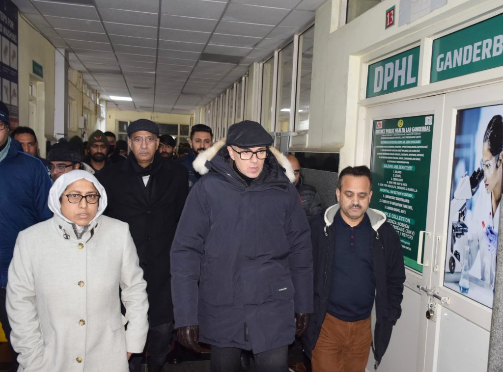 Post Snowfall, CM Omar Abdullah Inspects Facilities At Ganderbal Hospital